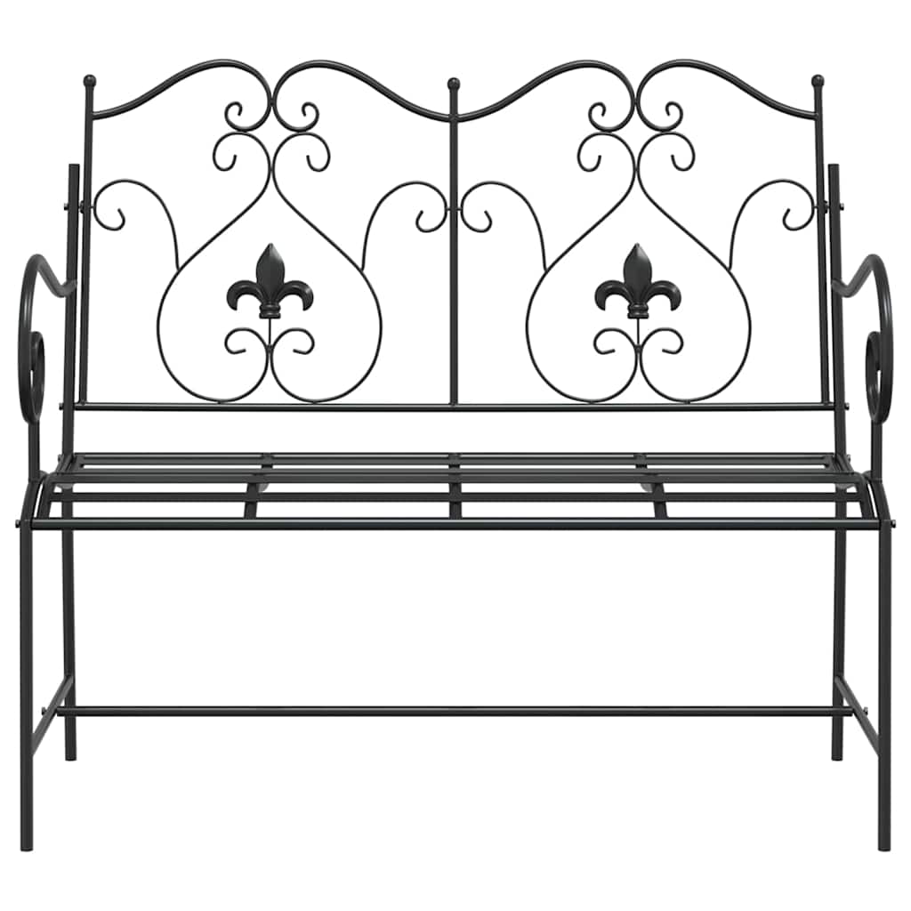 vidaXL Παγκάκι κήπου 2 -Seater 104 x 54 x 93 εκ. Ατσάλι Μαύρο