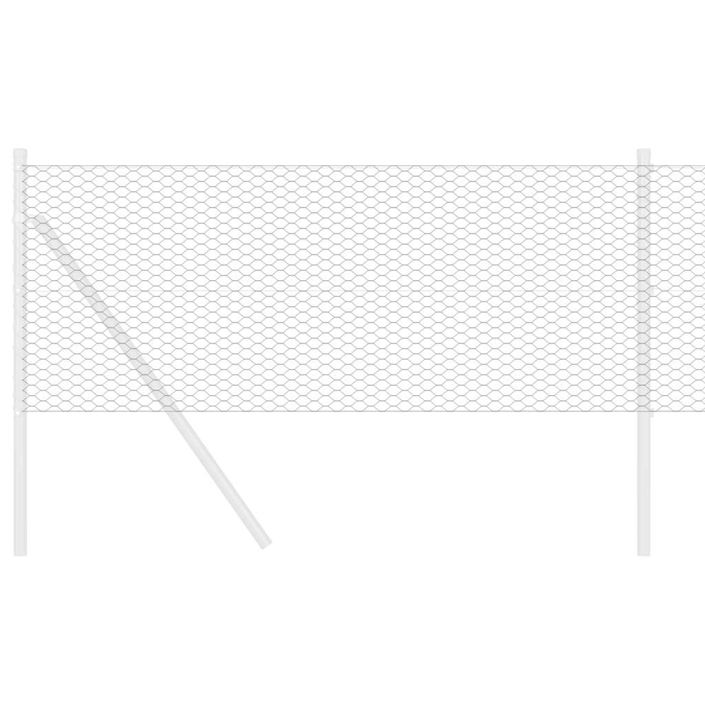 vidaXL Φράχτης Εξαγώνου 0,4 x 50 μ. PVC Γκρι