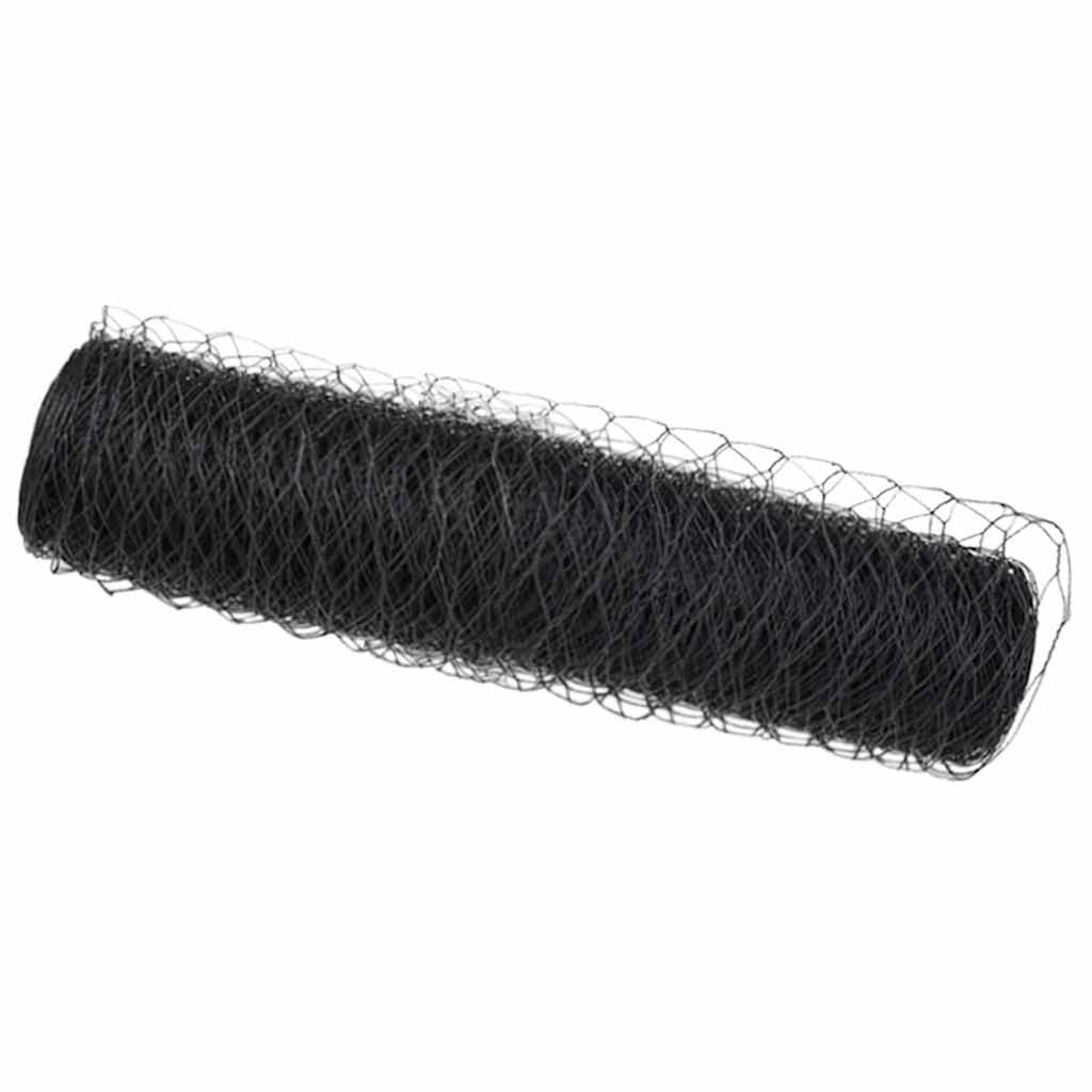 vidaXL Φράχτης Εξαγώνου 0,8 x 100 μ PVC Γκρι
