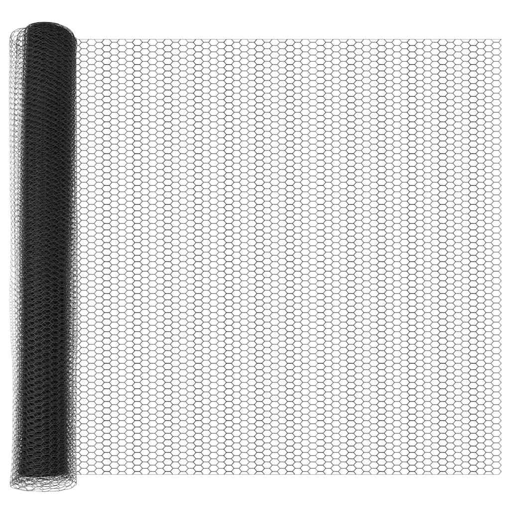 vidaXL Φράχτης Εξαγώνου 1,4 x 100 m PVC Γκρι