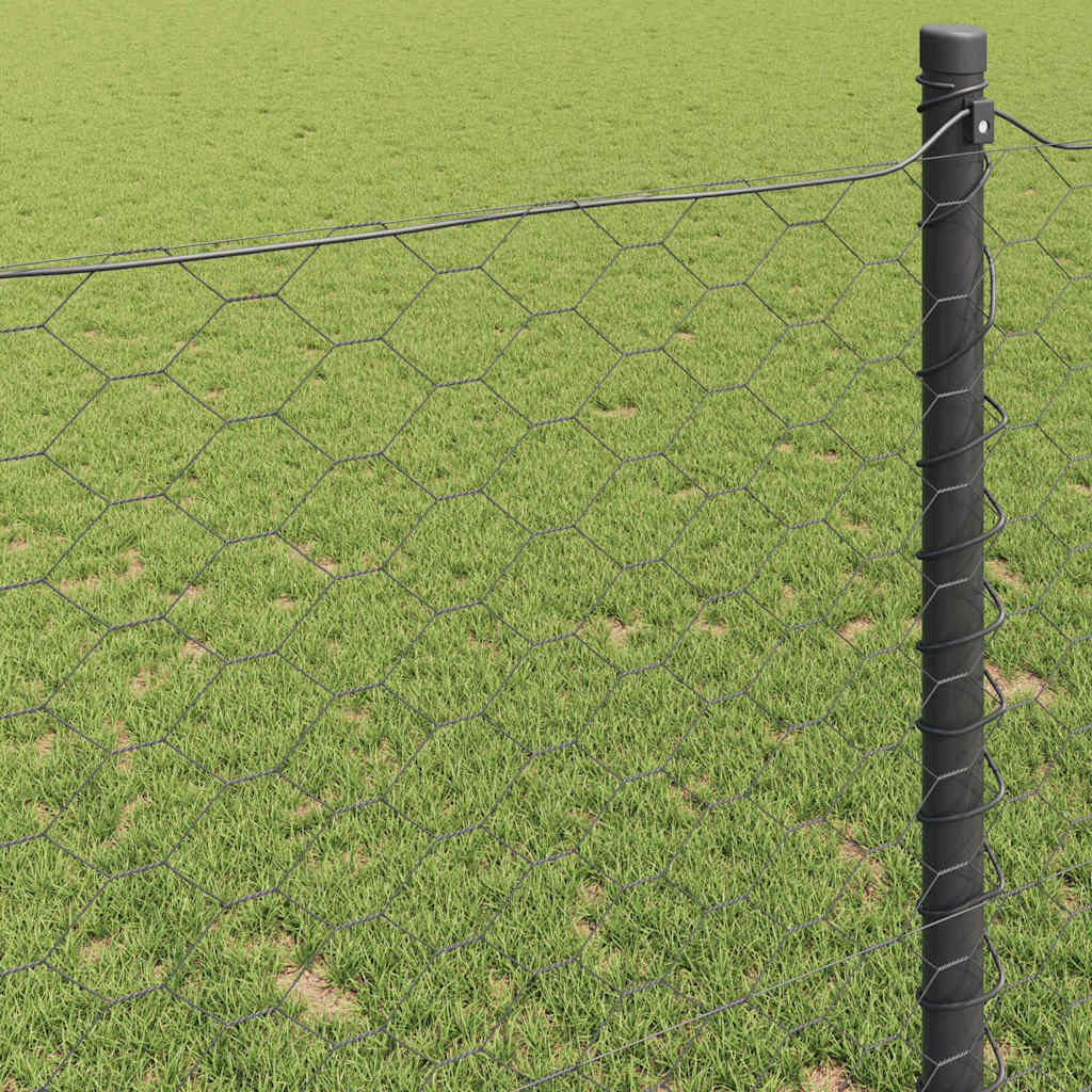 vidaXL Φράχτης Εξαγώνου 1,6 x 100 m PVC Γκρι