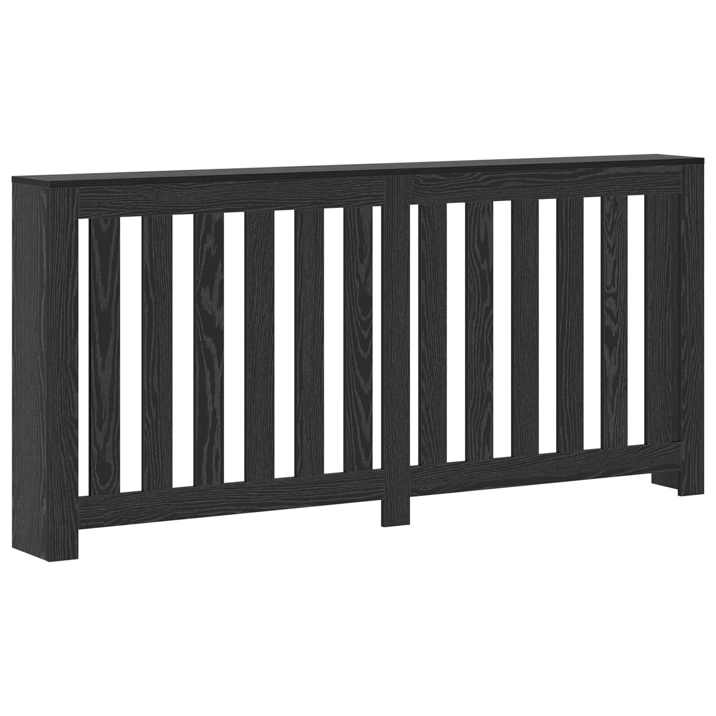 vidaXL Καπάκι Καλοριφέρ Μαύρη Οξυά 175 x 20 x 82 cm Επεξεργασμένο ξύλο