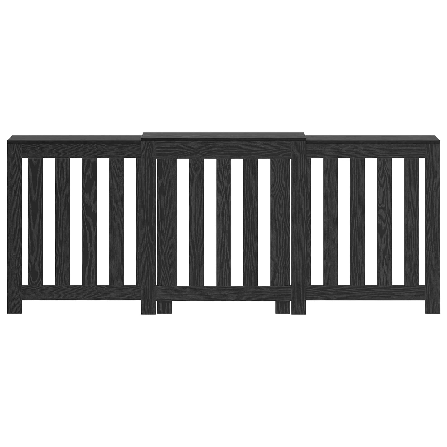vidaXL Καπάκι Καλοριφέρ Μαύρη Οξυά 205 x 21,5 x 83,5 cm
