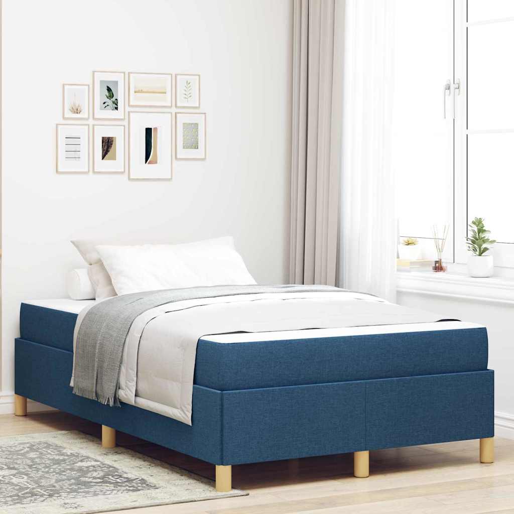 vidaXL Σκελετός Κρεβατιού Μπλε 120 x 200 cm ύφασμα