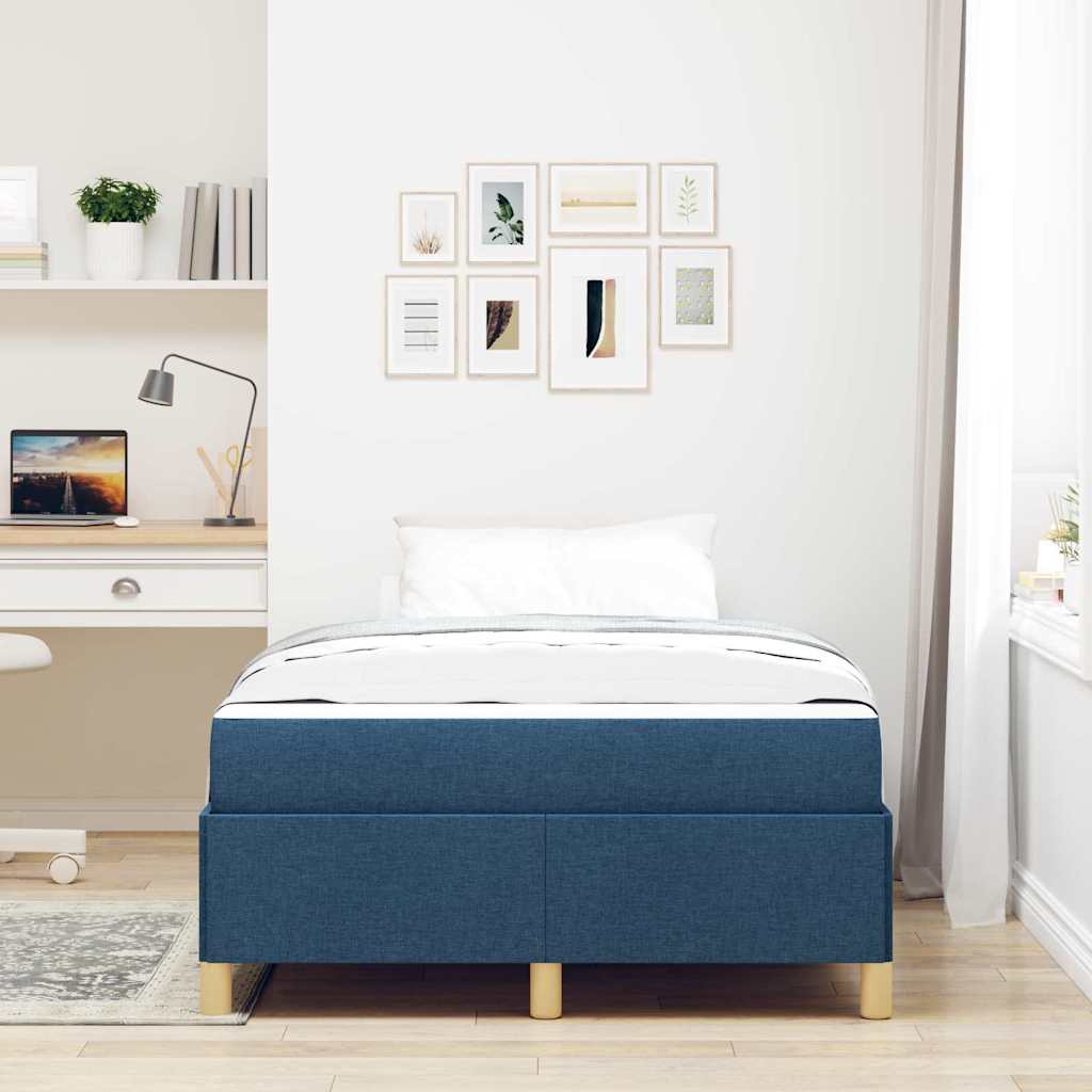 vidaXL Σκελετός Κρεβατιού Μπλε 120 x 200 cm ύφασμα