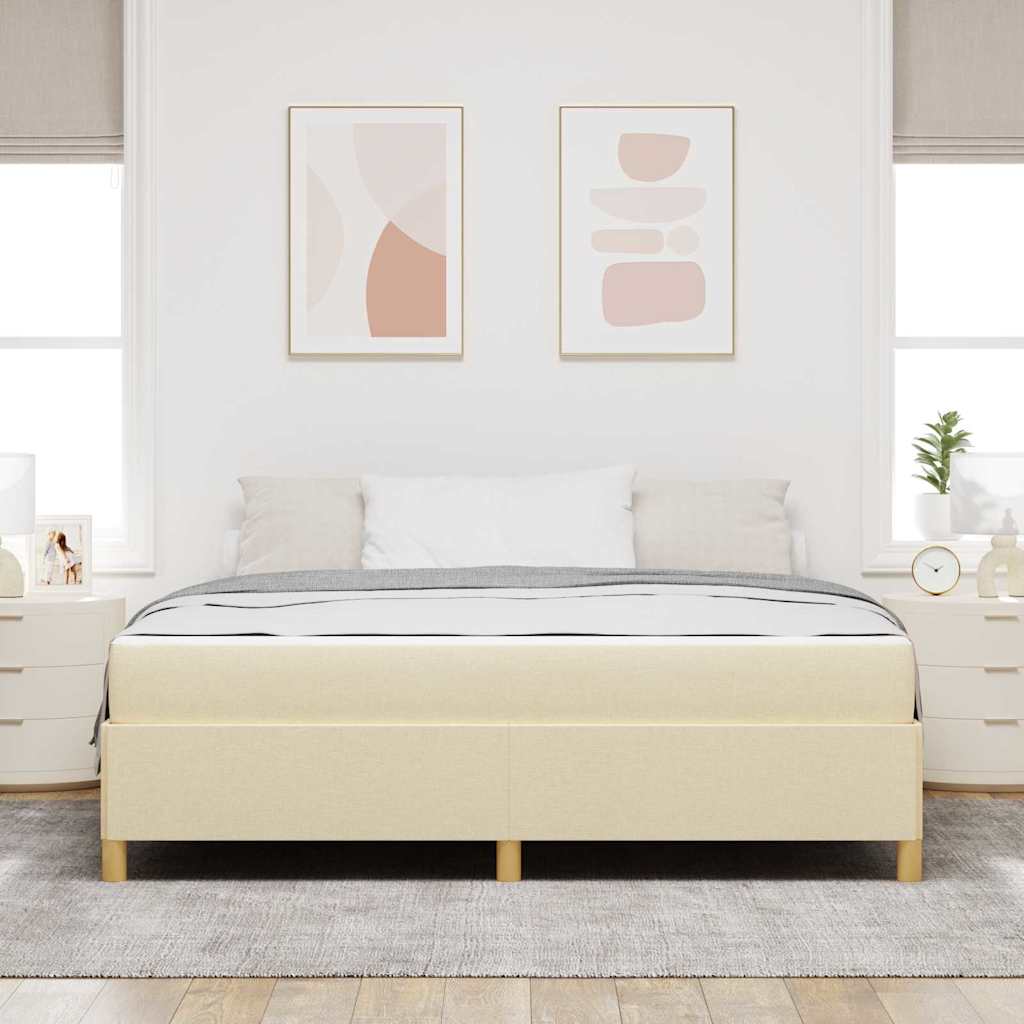 vidaXL Σκελετός Κρεβατιού Κρεμ 180 x 200 cm ύφασμα