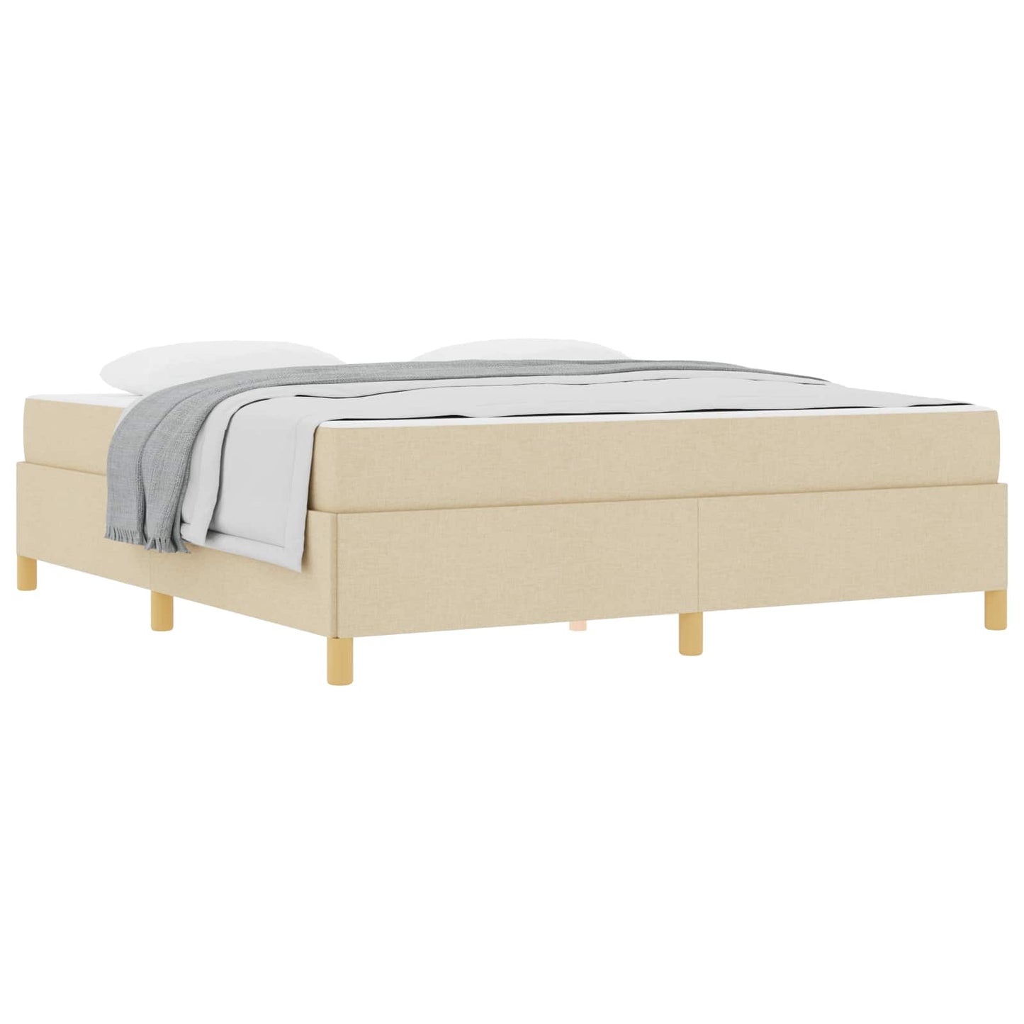 vidaXL Σκελετός Κρεβατιού Κρεμ 180 x 200 cm ύφασμα