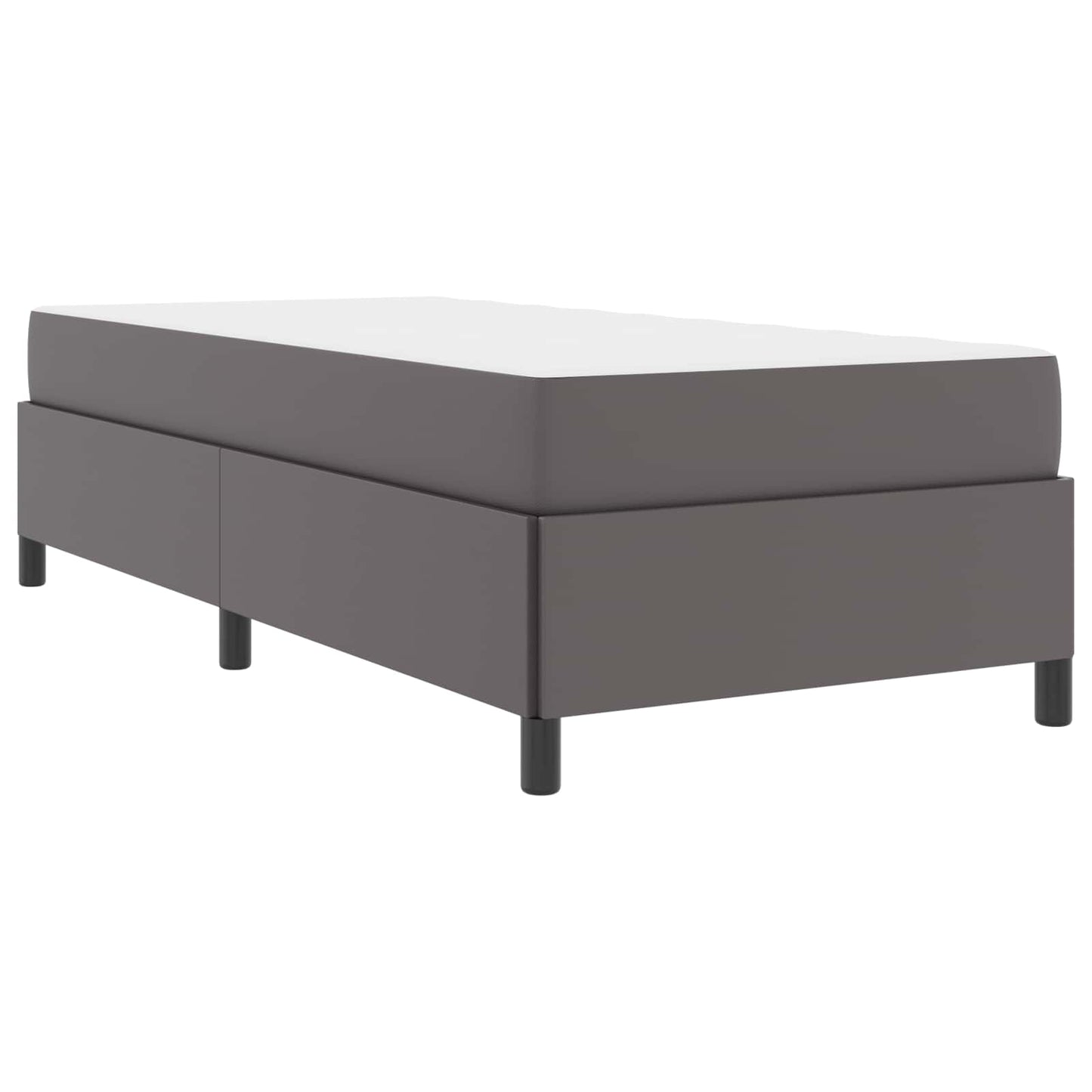 vidaXL Σκελετός Κρεβατιού με στρώμα Γκρι 90 x 190 cm ύφασμα