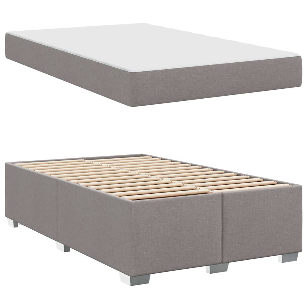 vidaXL Σκελετός Κρεβατιού Taupe 120 x 190 cm ύφασμα
