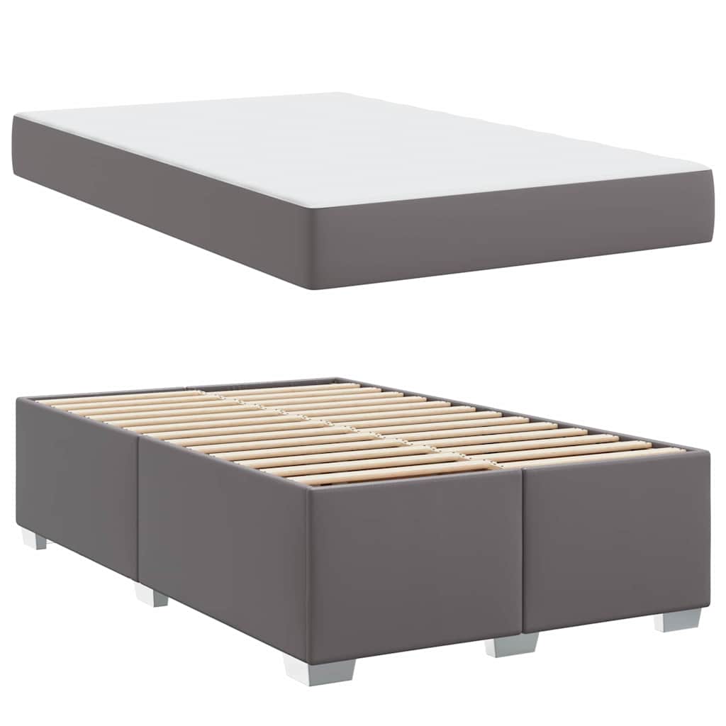 vidaXL Σκελετός Κρεβατιού Γκρι 120 x 190 cm PVC