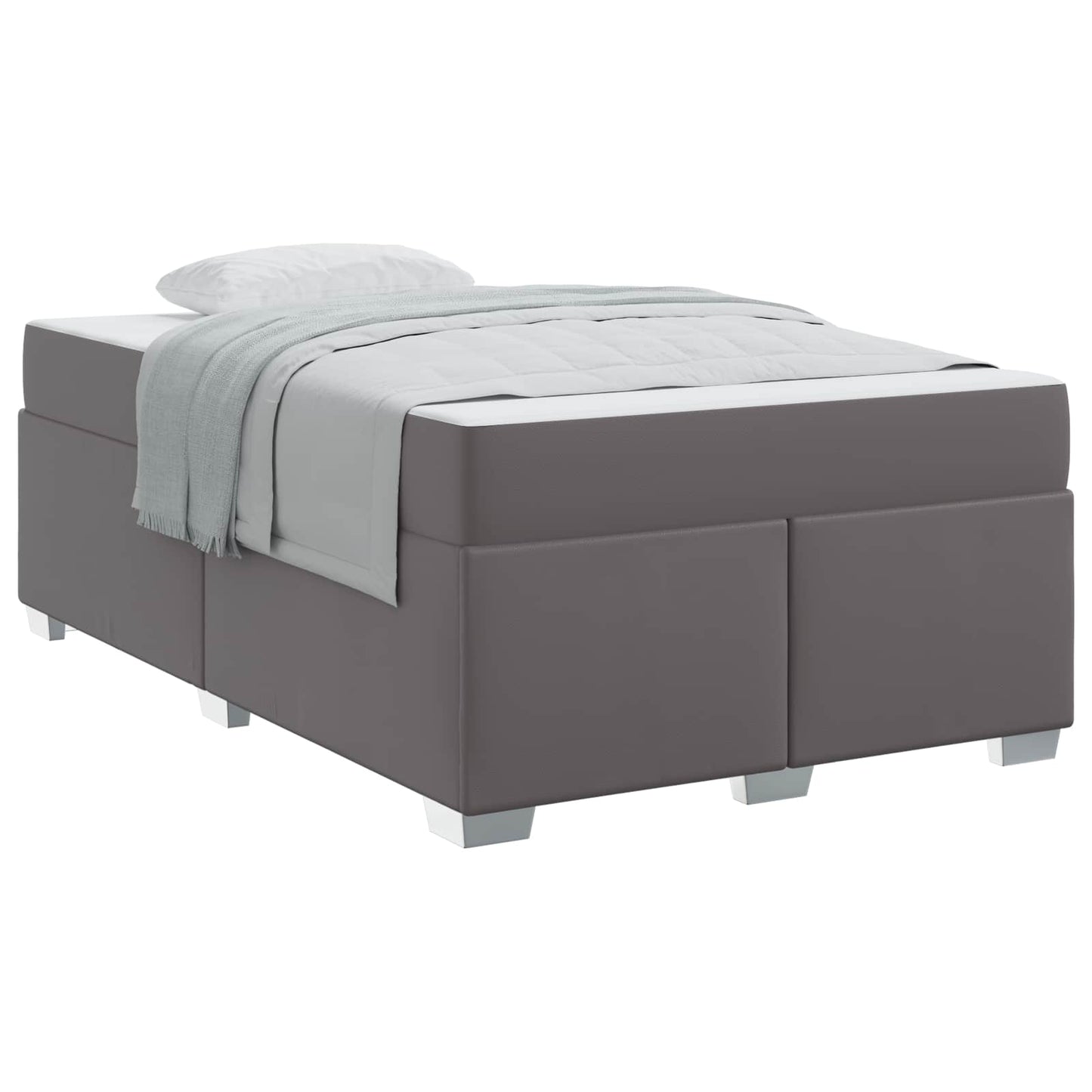 vidaXL Σκελετός Κρεβατιού Γκρι 120 x 200 cm PVC