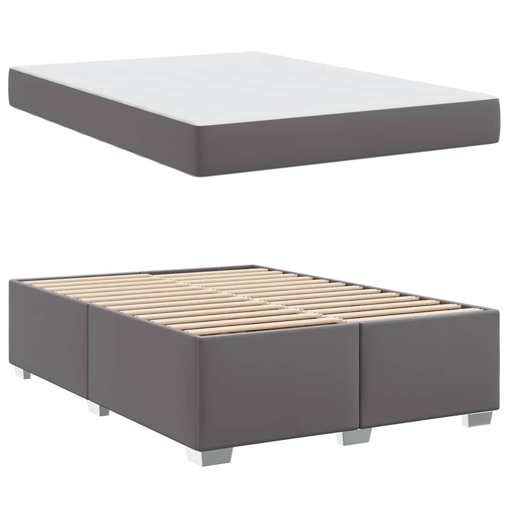 vidaXL Σκελετός Κρεβατιού Γκρι 160 x 200 cm PVC