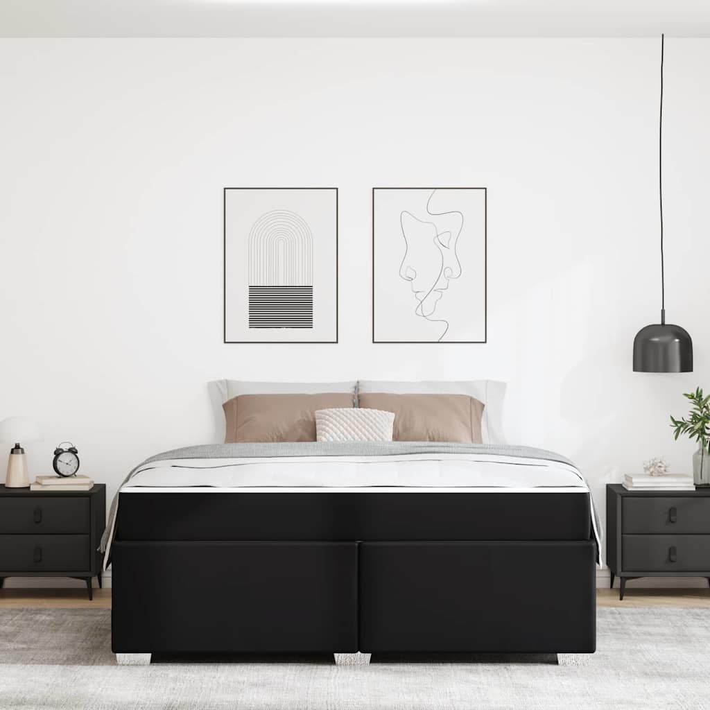 vidaXL Σκελετός Κρεβατιού Μαύρο 180 x 200 cm PVC