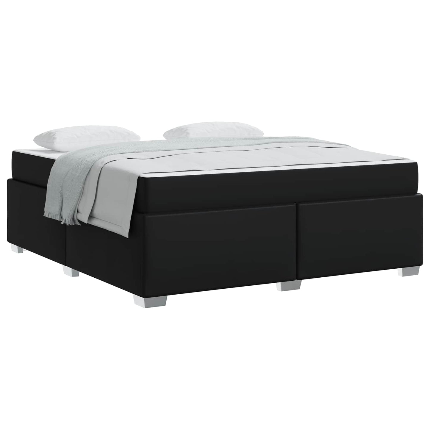 vidaXL Σκελετός Κρεβατιού Μαύρο 180 x 200 cm PVC