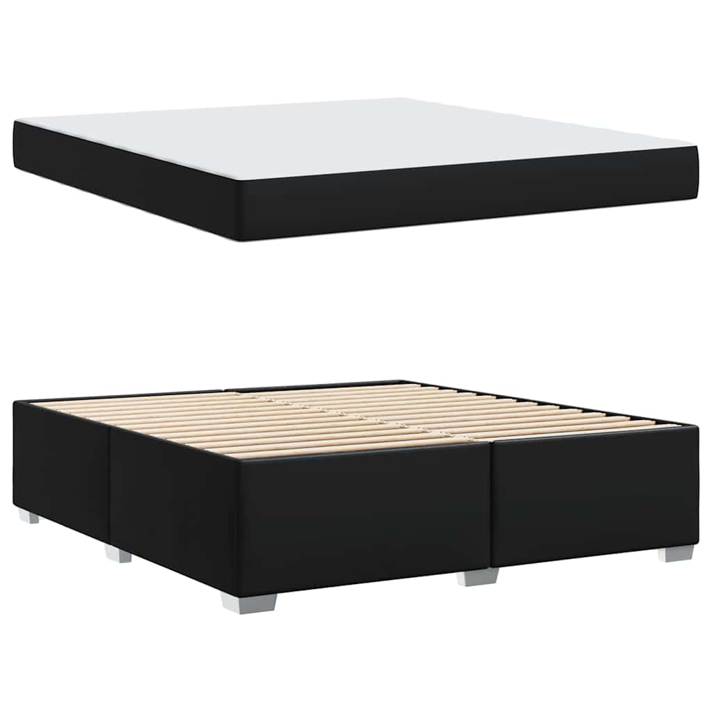 vidaXL Σκελετός Κρεβατιού Μαύρο 180 x 200 cm PVC