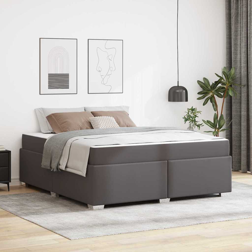 vidaXL Σκελετός Κρεβατιού Γκρι 180 x 200 cm PVC