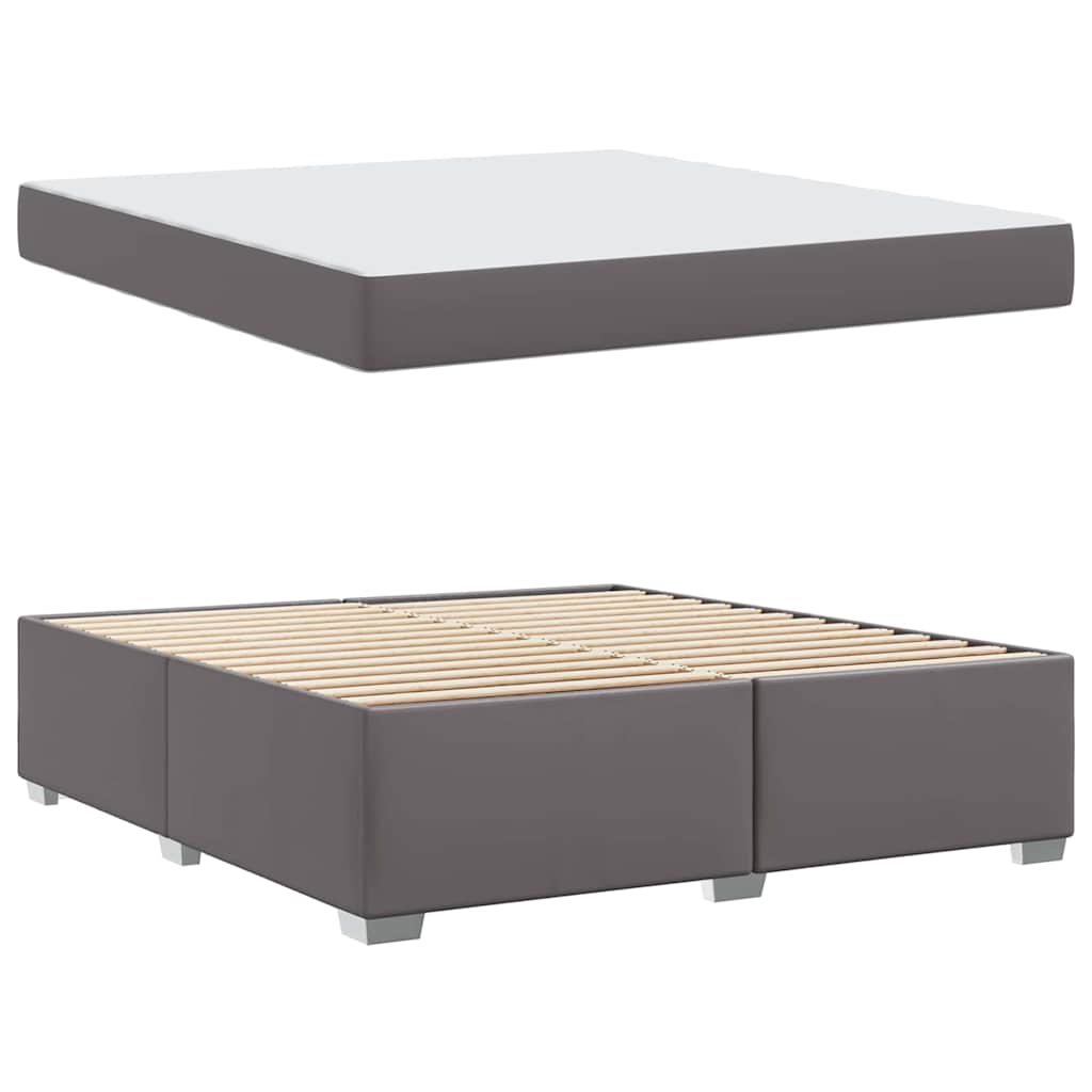 vidaXL Σκελετός Κρεβατιού Γκρι 180 x 200 cm PVC