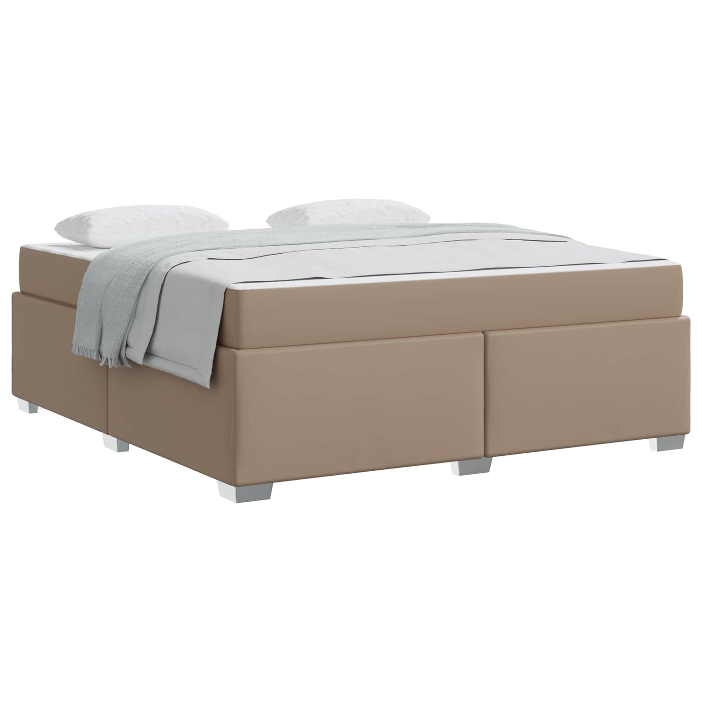 vidaXL Σκελετός Κρεβατιού Καπουτσίνο 180 x 200 cm PVC