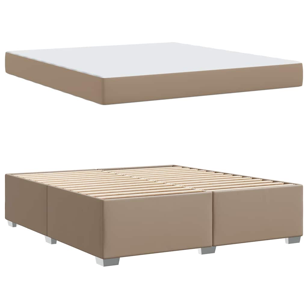 vidaXL Σκελετός Κρεβατιού Καπουτσίνο 180 x 200 cm PVC