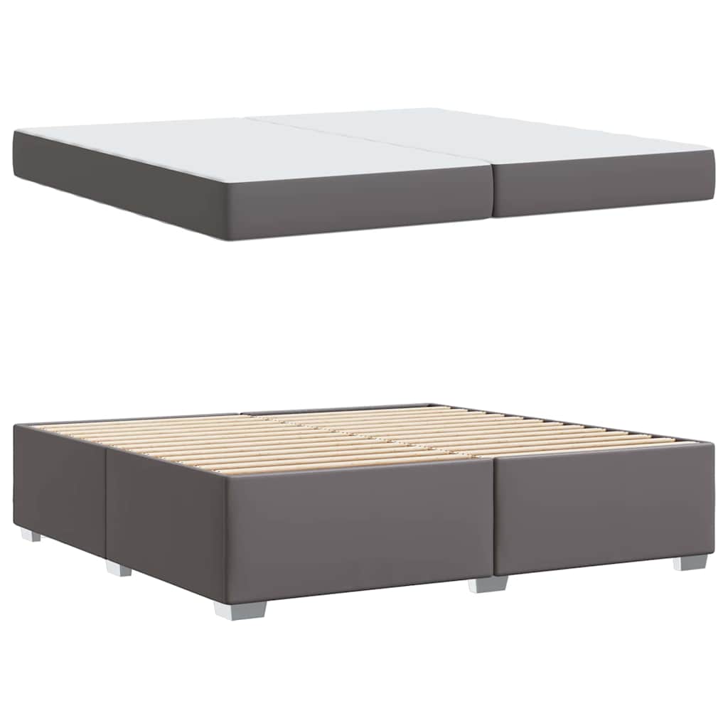 vidaXL Σκελετός Κρεβατιού Γκρι 200 x 200 cm PVC