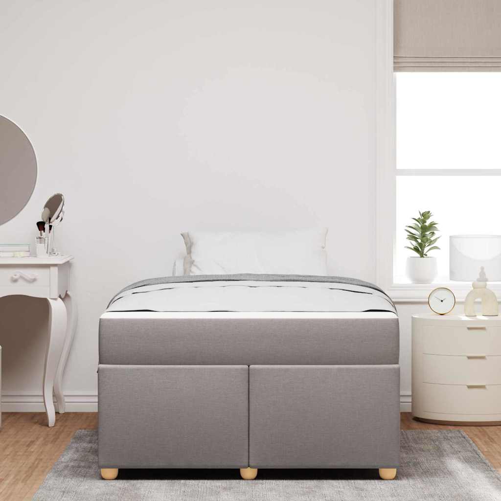 vidaXL Σκελετός Κρεβατιού Taupe 120 x 190 cm ύφασμα