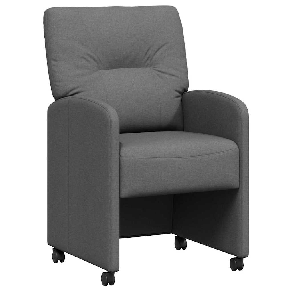 vidaXL Καρέκλες Φαγητού με Ρόδες 2 pcs Σκούρο γκρι 57 x 67 x 95 εκ