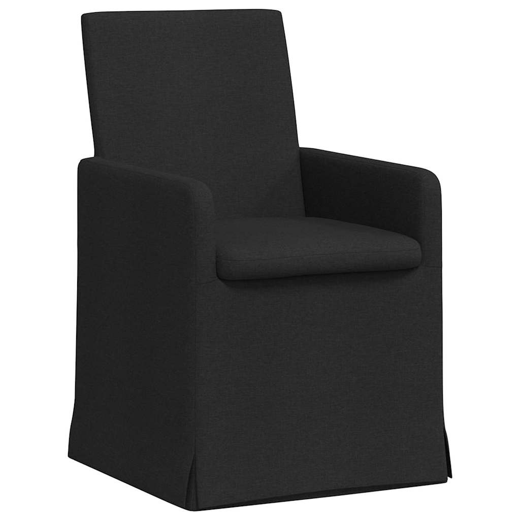 vidaXL Καρέκλες φαγητού 2 pcs Μαύρο 57 x 67 x 95 εκ ύφασμα
