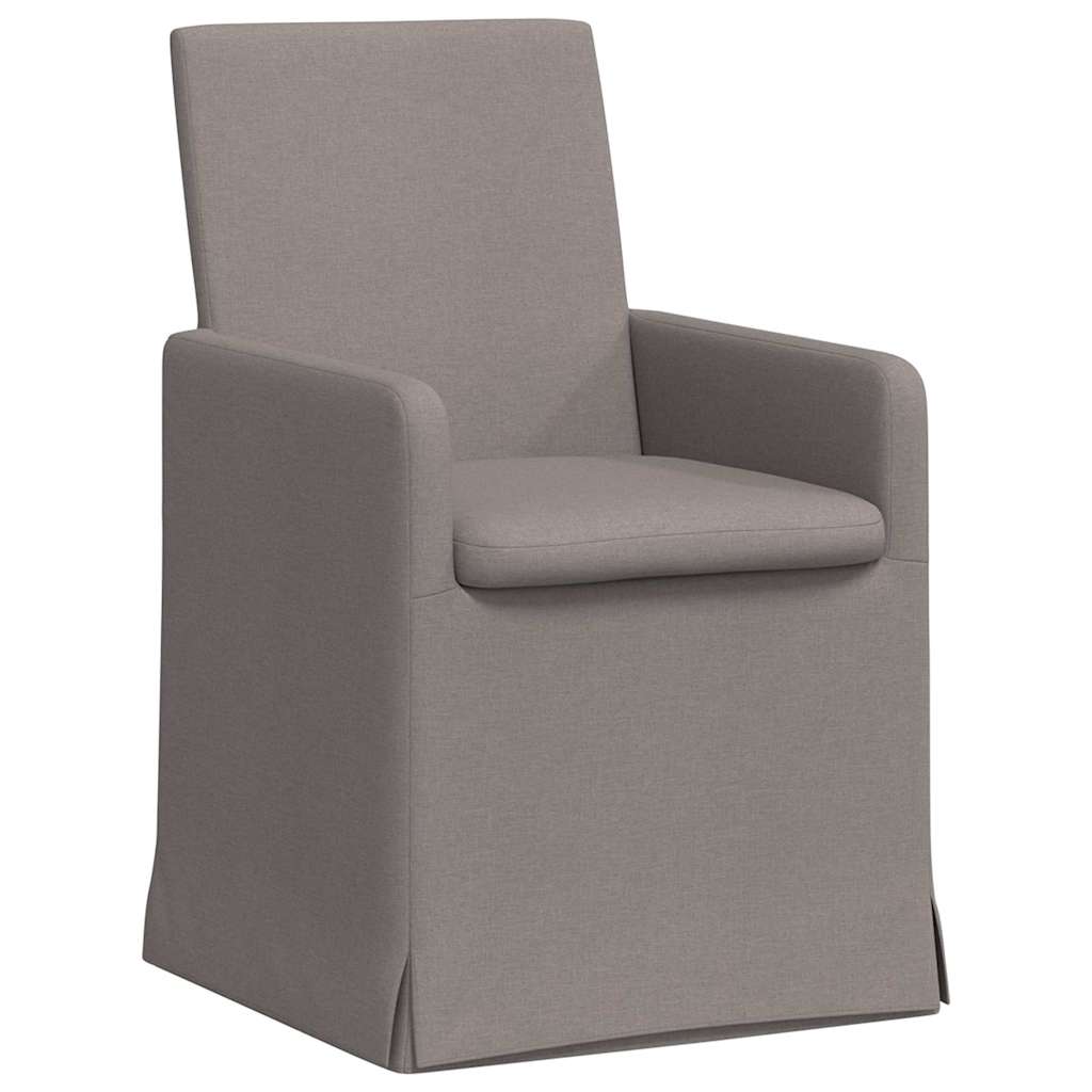 vidaXL Καρέκλες φαγητού 2 τμχ. Ύφασμα Taupe 57 x 68 x 94 cm