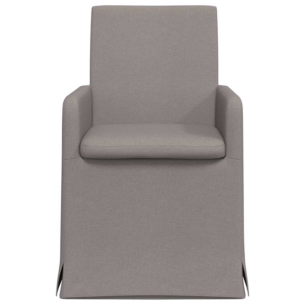 vidaXL Καρέκλες φαγητού 2 τμχ. Ύφασμα Taupe 57 x 68 x 94 cm