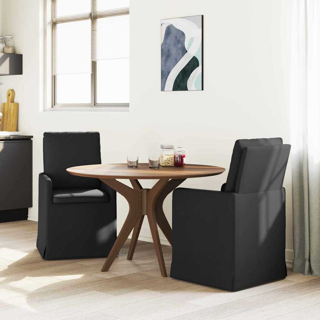 vidaXL Καρέκλες φαγητού 2 pcs Μαύρο 57 x 67 x 98 εκ ύφασμα