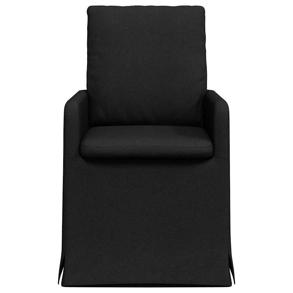 vidaXL Καρέκλες φαγητού 2 pcs Μαύρο 57 x 67 x 98 εκ ύφασμα