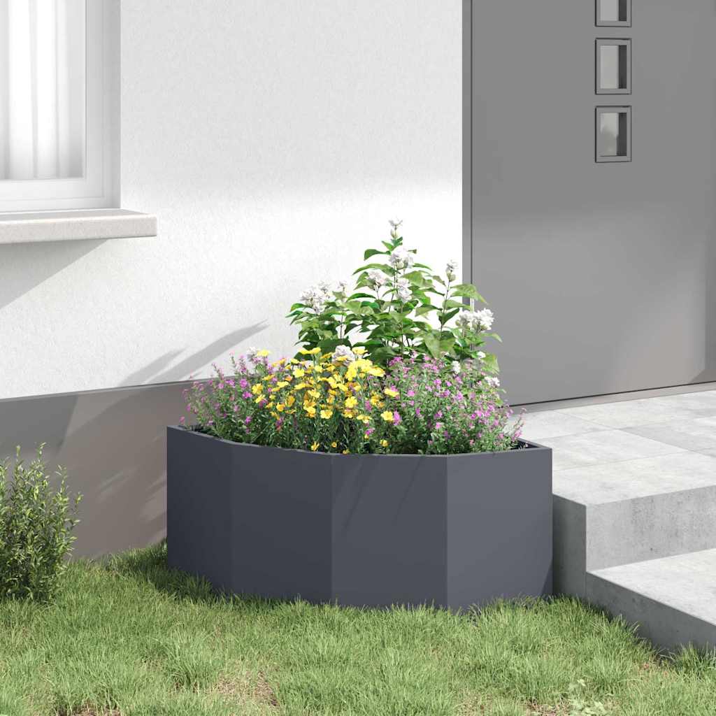 vidaXL Γωνιακό Ροδόδεντρο Ανθρακί 60 x 60 x 35 cm Ατσάλι