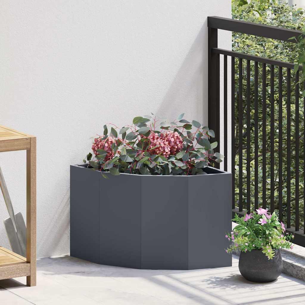 vidaXL Γωνιακό Ροδόδεντρο Ανθρακί 45 x 45 x 35 cm Ατσάλι