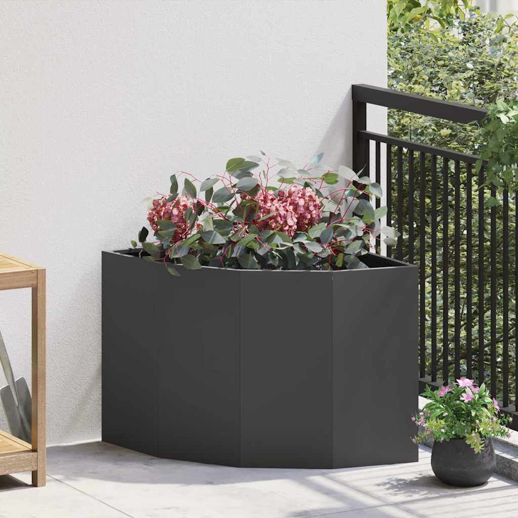 vidaXL Γωνιακό Ροδόδεντρο Μαύρο 60 x 60 x 50 εκ Ατσάλι