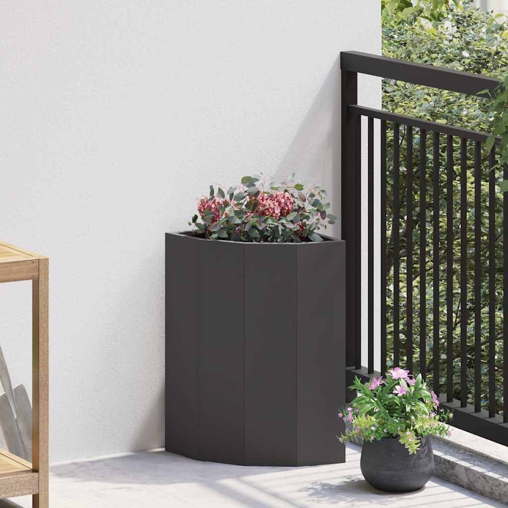 vidaXL Γωνιακό Ροδόδεντρο Μαύρο 30 x 30 x 50 cm Ατσάλι