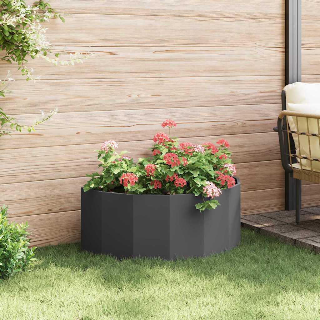 vidaXL Γλάστρα Μαύρο 90 x 45 x 35 cm Ατσάλι