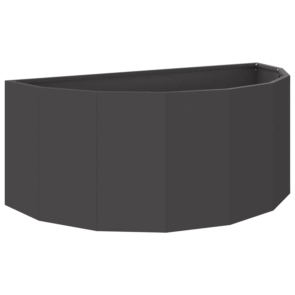 vidaXL Γλάστρα Μαύρο 90 x 45 x 35 cm Ατσάλι