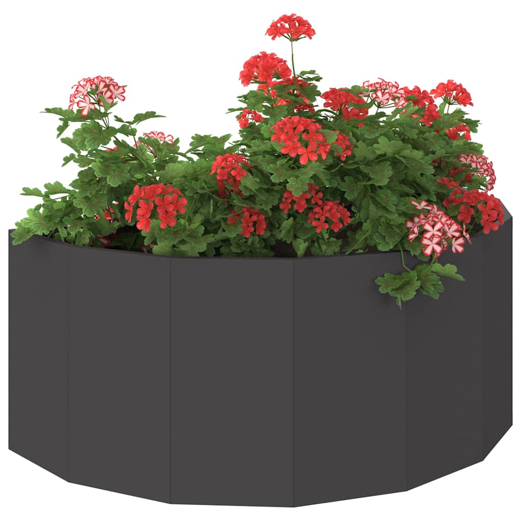 vidaXL Γλάστρα Μαύρο 90 x 45 x 35 cm Ατσάλι