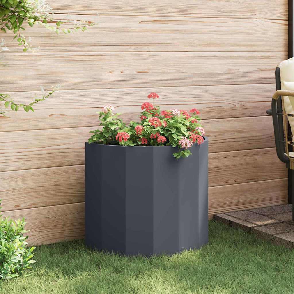 vidaXL Γλάστρα Ανθρακί 60 x 30 x 50 εκ. Ατσάλι