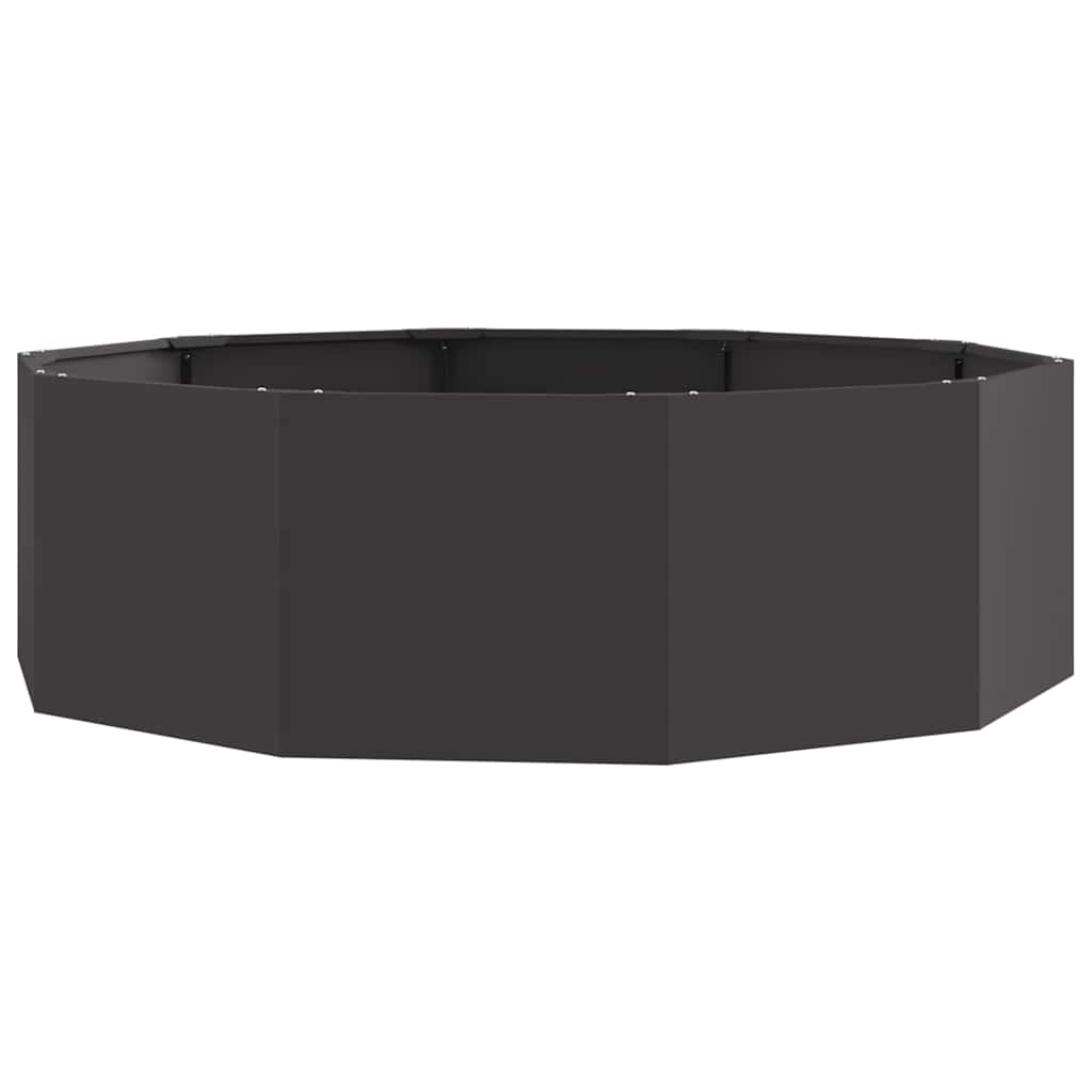 vidaXL Γλάστρα Μαύρο 120 x 120 x 35 εκ Ατσάλι