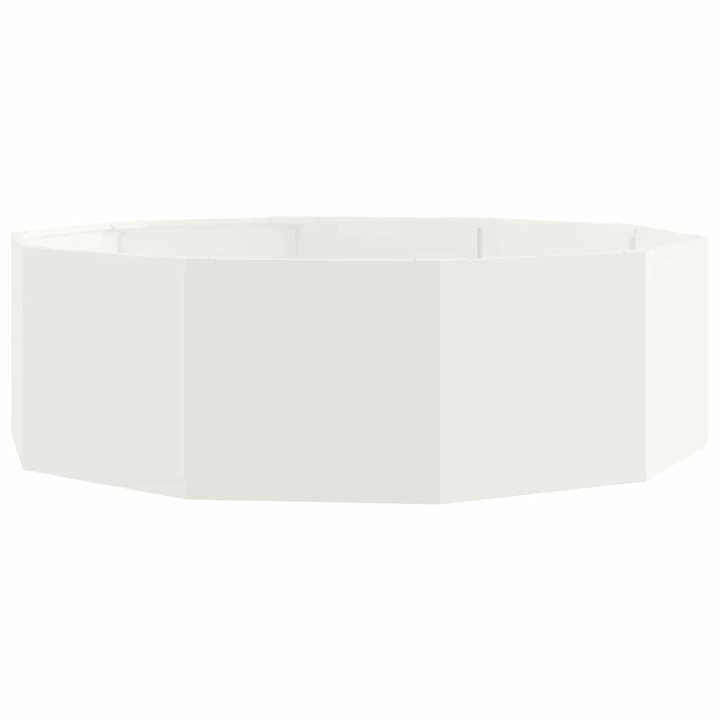 vidaXL Γλάστρα Λευκό 120 x 120 x 35 εκ Ατσάλι