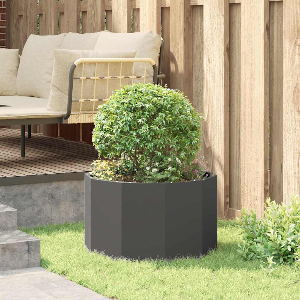 vidaXL Γλάστρα Μαύρο 60 x 60 x 35 cm Ατσάλι