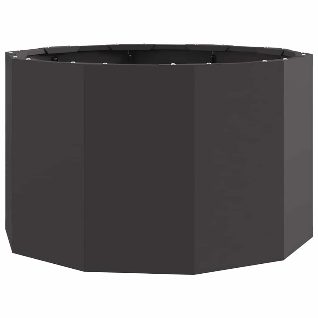vidaXL Γλάστρα Μαύρο 60 x 60 x 35 cm Ατσάλι
