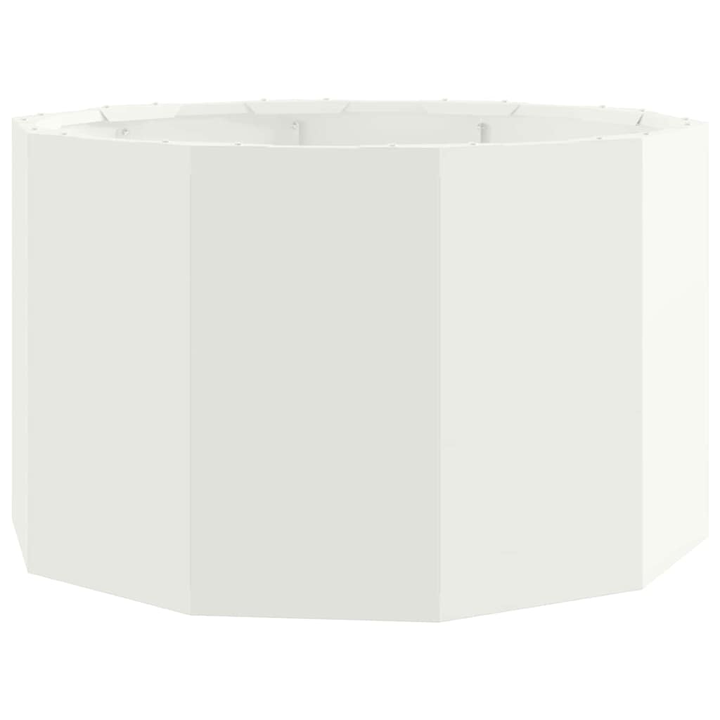 vidaXL Γλάστρα Λευκό 60 x 60 x 35 cm Ατσάλι