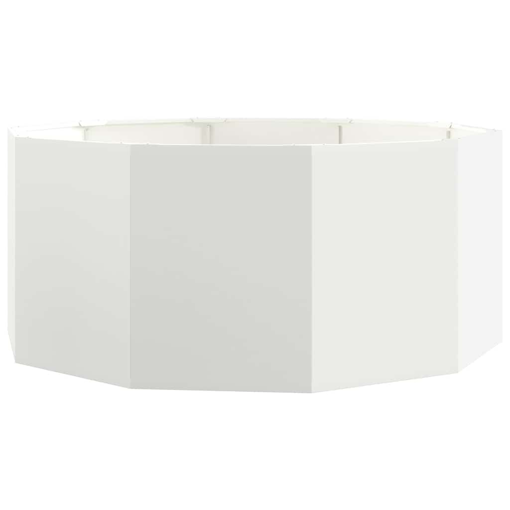 vidaXL Γλάστρα Λευκό 120 x 120 x 50 εκ Ατσάλι
