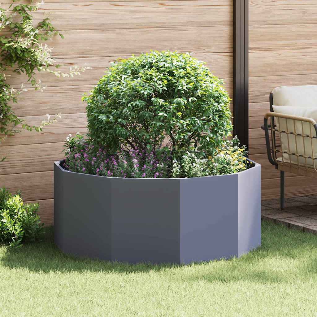 vidaXL Γλάστρα Ανθρακί 120 x 120 x 50 εκ Ατσάλι