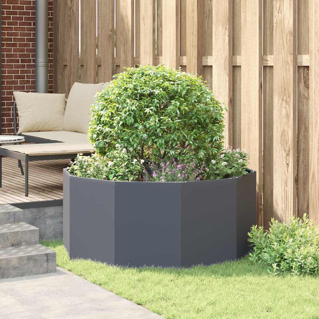 vidaXL Γλάστρα Ανθρακί 120 x 120 x 50 εκ Ατσάλι