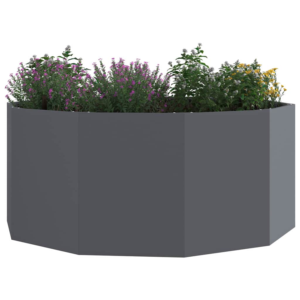 vidaXL Γλάστρα Ανθρακί 120 x 120 x 50 εκ Ατσάλι