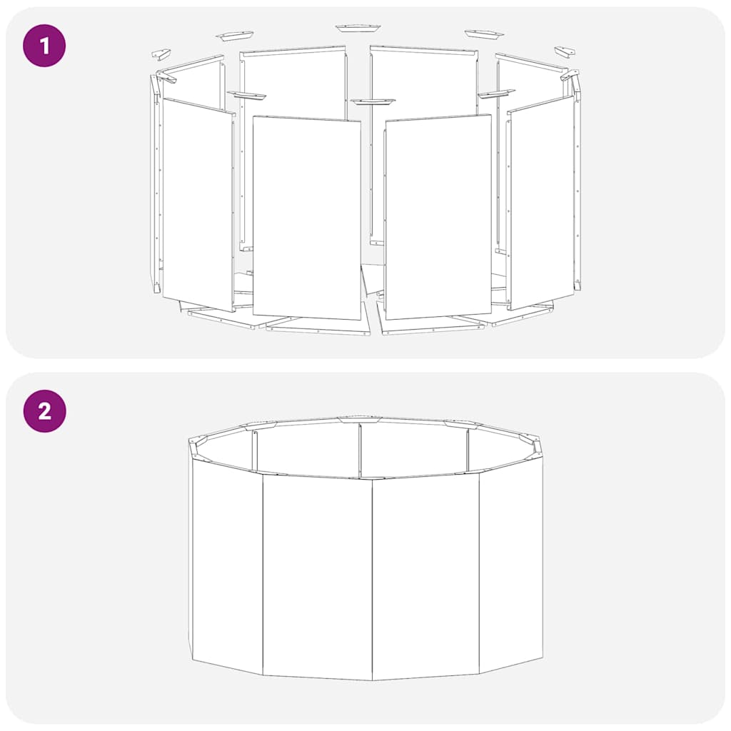 vidaXL Γλάστρα Ανθρακί 90 x 90 x 50 cm Ατσάλι