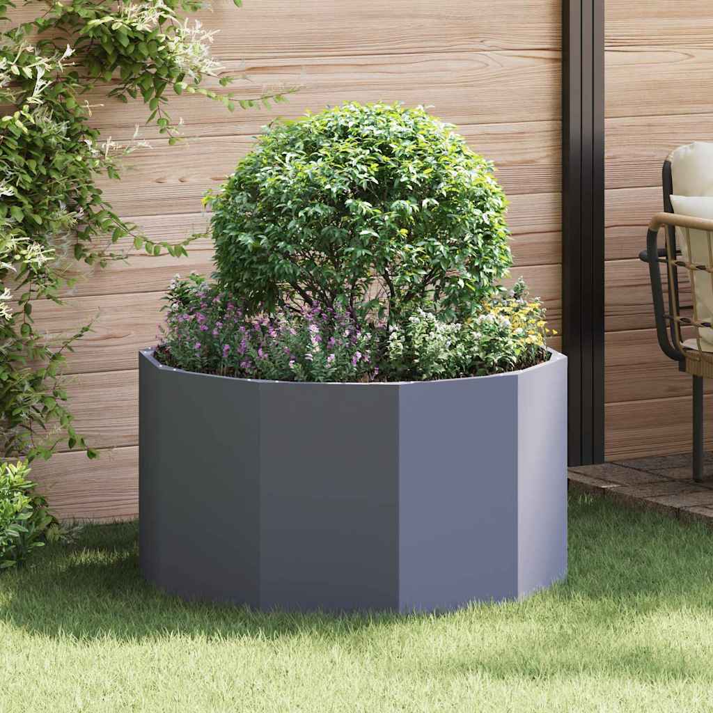 vidaXL Γλάστρα Ανθρακί 90 x 90 x 50 cm Ατσάλι